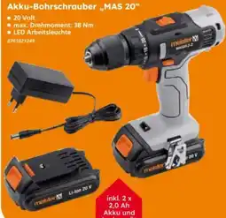 Globus Baumarkt Meister Werkzeug Akku-Bohrschrauber MAS 20 Angebot