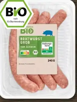 REWE Center Einfach Bio Grobe Bratwurst Angebot