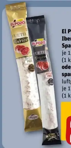 REWE Center ElPozo Iberico Fuetec Spanische Salami Angebot