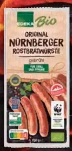 E-Center Edeka Bio Original Nürnberger Rostbratwürste Angebot
