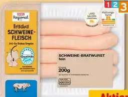 REWE Center Rewe Regional Schweine-Bratwurst Angebot