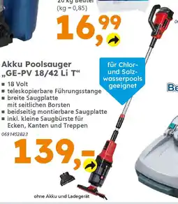 Globus Baumarkt Akku Poolsauger ,GE-PV 18/42 Li T❝ Angebot