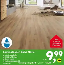 Globus Baumarkt Laminatboden Eiche Marie Angebot