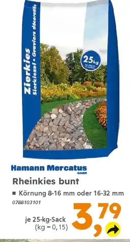 Globus Baumarkt Hamann Mercatus Rheinkies bunt Angebot