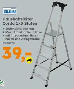 Globus Baumarkt KRAUSE Haushaltsleiter Corda 1x5 Stufen Angebot