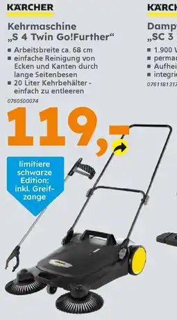 Globus Baumarkt KARCHER Kehrmaschine ,,S 4 Twin Go!Further" Angebot