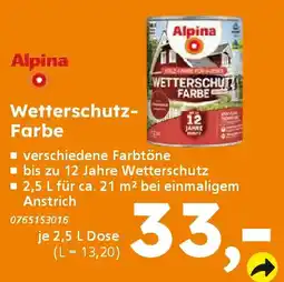 Globus Baumarkt Alpina Wetterschutz- Farbe Angebot