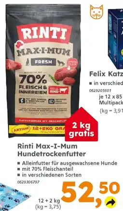 Globus Baumarkt Rinti Max-I-Mum Hundetrockenfutter Angebot