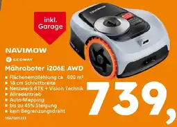 Globus Baumarkt NAVIMOW SEGWAY Mähroboter i206E AWD Angebot
