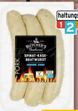 nahkauf Butcher’s Barbecue Spinat-Käsebratwurst Angebot