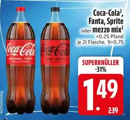 Edeka Coca-Cola, Fanta, Sprite oder mezzo mix Angebot