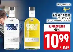 Edeka Absolut Vodka Angebot