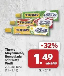 Combi Thomy mayonnaise, remoulade oder rot/weiß Angebot