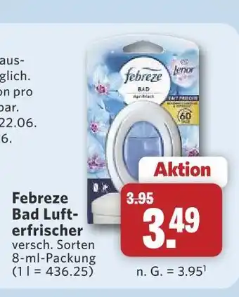 Combi Febreze bad lufterfrischer Angebot