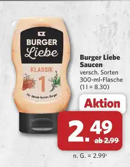 Combi Burger liebe saucen Angebot