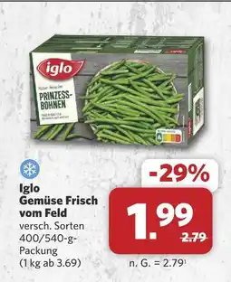 Combi Iglo gemüse frisch vom feld Angebot
