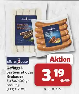 Combi Küstengold geflügelbratwurst Angebot