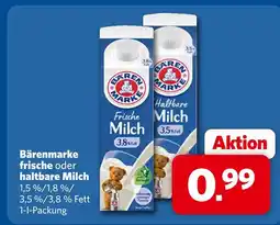 Combi Bärenmarke frische oder haltbare milch Angebot