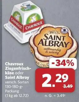 Combi Chavroux ziegenfrischkäse oder saint albray Angebot