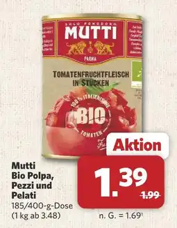 Combi Mutti bio polpa, pezzi und pelati Angebot