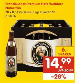 Netto Marken-Discount Franziskaner premium hefe weißbier naturtrüb Angebot