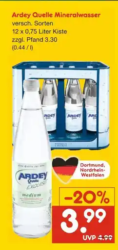 Netto Marken-Discount Ardey quelle mineralwasser Angebot