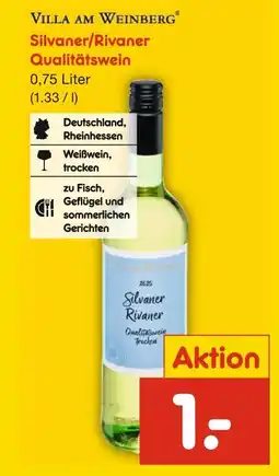 Netto Marken-Discount Villa am weinberg silvaner/rivaner qualitätswein Angebot