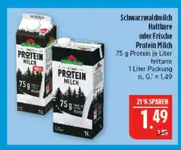 Marktkauf Schwarzwaldmilch haltbare protein milch Angebot