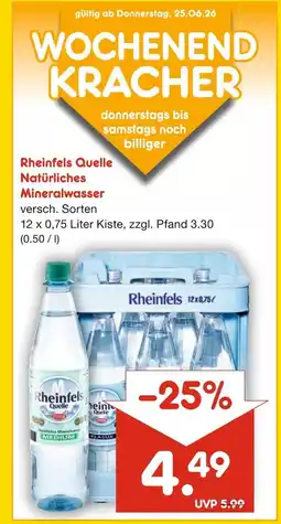 Netto Marken-Discount Rheinfels quelle natürliches mineralwasser Angebot