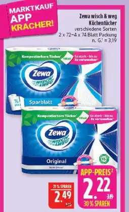 Marktkauf Zewa wisch & weg küchentücher sparblatt Angebot