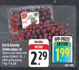 E-Center Gut & günstig tafeltrauben rot Angebot