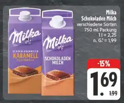 E-Center Milka schokoladen milch karamell geschmack Angebot