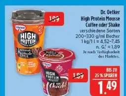 Marktkauf Dr. oetker high protein mousse coffee Angebot