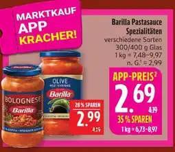 Marktkauf Barilla pastasauce spezialitäten Angebot