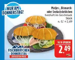 Marktkauf Matjes-, bismarck- oder seelachsbrötchen Angebot