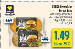 diska Edeka herzstücke burger buns Angebot