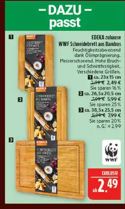 Marktkauf Edeka zuhause wwf schneidebrett aus bambus Angebot