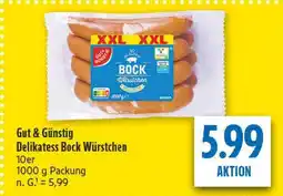 diska Gut & günstig delikatess bock würstchen Angebot