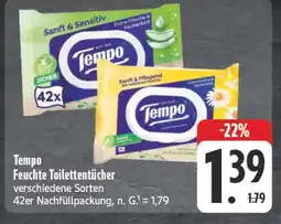 E-Center Tempo feuchte toilettentücher sanft & sensitiv Angebot