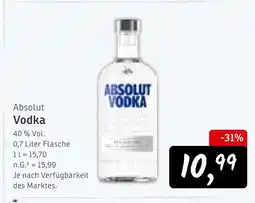 KONSUM Absolut vodka wodka Angebot