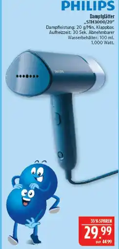 Marktkauf Philips dampfglätter sth3000/20 Angebot
