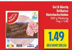 diska Gut & günstig delikatess hinterkochschinken Angebot