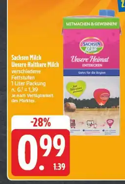 E-Center Sachsen milch unsere haltbare milch Angebot