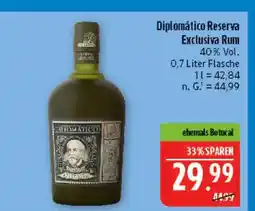 Marktkauf Diplomático reserva exclusiva rum Angebot