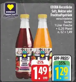 E-Center Edeka herzstücke saft, nektar oder fruchtsaftgetränk Angebot