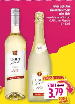 diska Faber light live alkoholfreier sekt oder wein Angebot