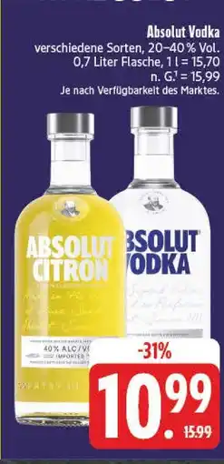E-Center Absolut vodka Angebot