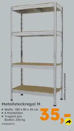 Globus Baumarkt Metallsteckregal m Angebot