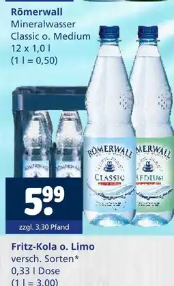 Getränkewelt Römerwall classic o. medium Angebot