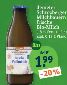 tegut Demeter schrozberger milchbauern frische bio-milch Angebot